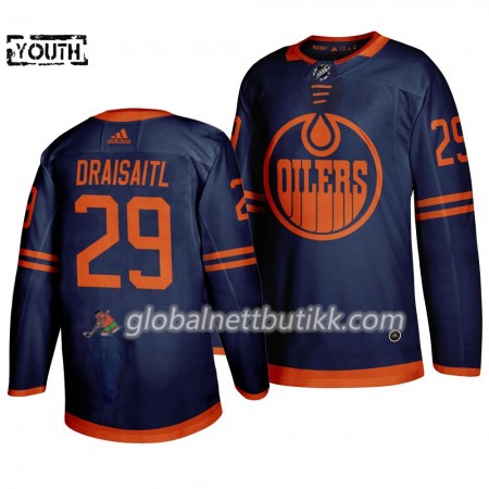 Edmonton Oilers Hockeydrakt Leon Draisaitl 29 Adidas 2019-2020 Blå Authentic - Barn